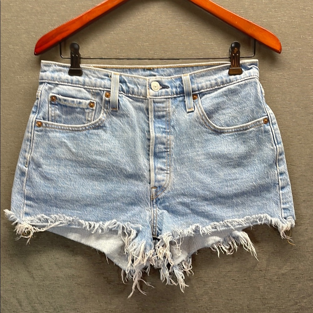 Levi's Blue Vintage Cut-Off Jean Shorts‎